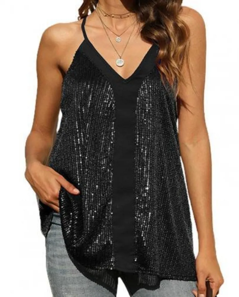 Gilet da donna Moda casual allentato senza maniche con scollo a V senza spalline