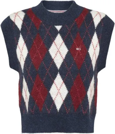 Gilet Donna Crop Smanicato a Rombi