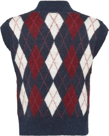 Gilet Donna Crop Smanicato a Rombi