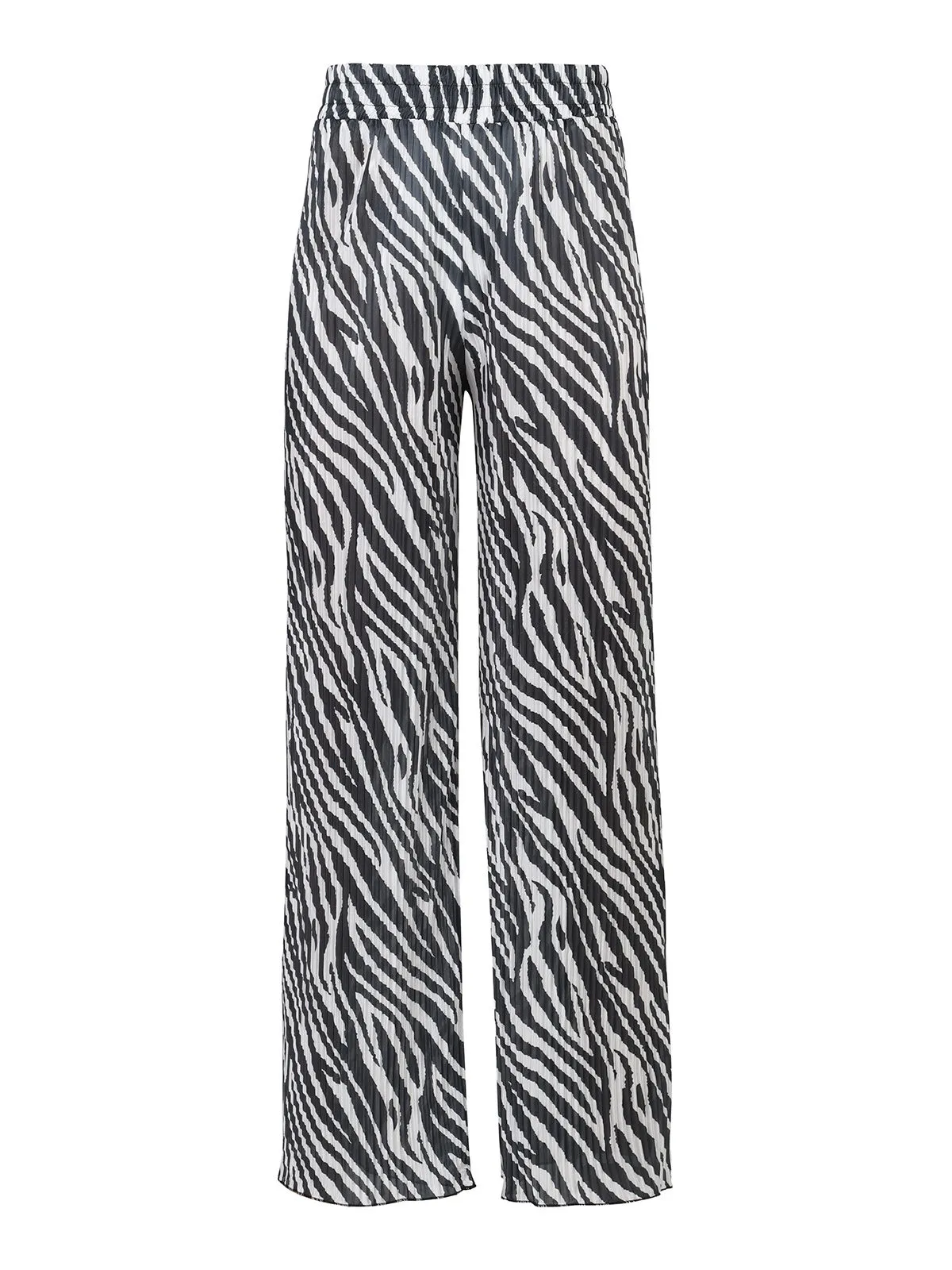 Gladys Pantalon palazzo léger femme imprimé zèbre