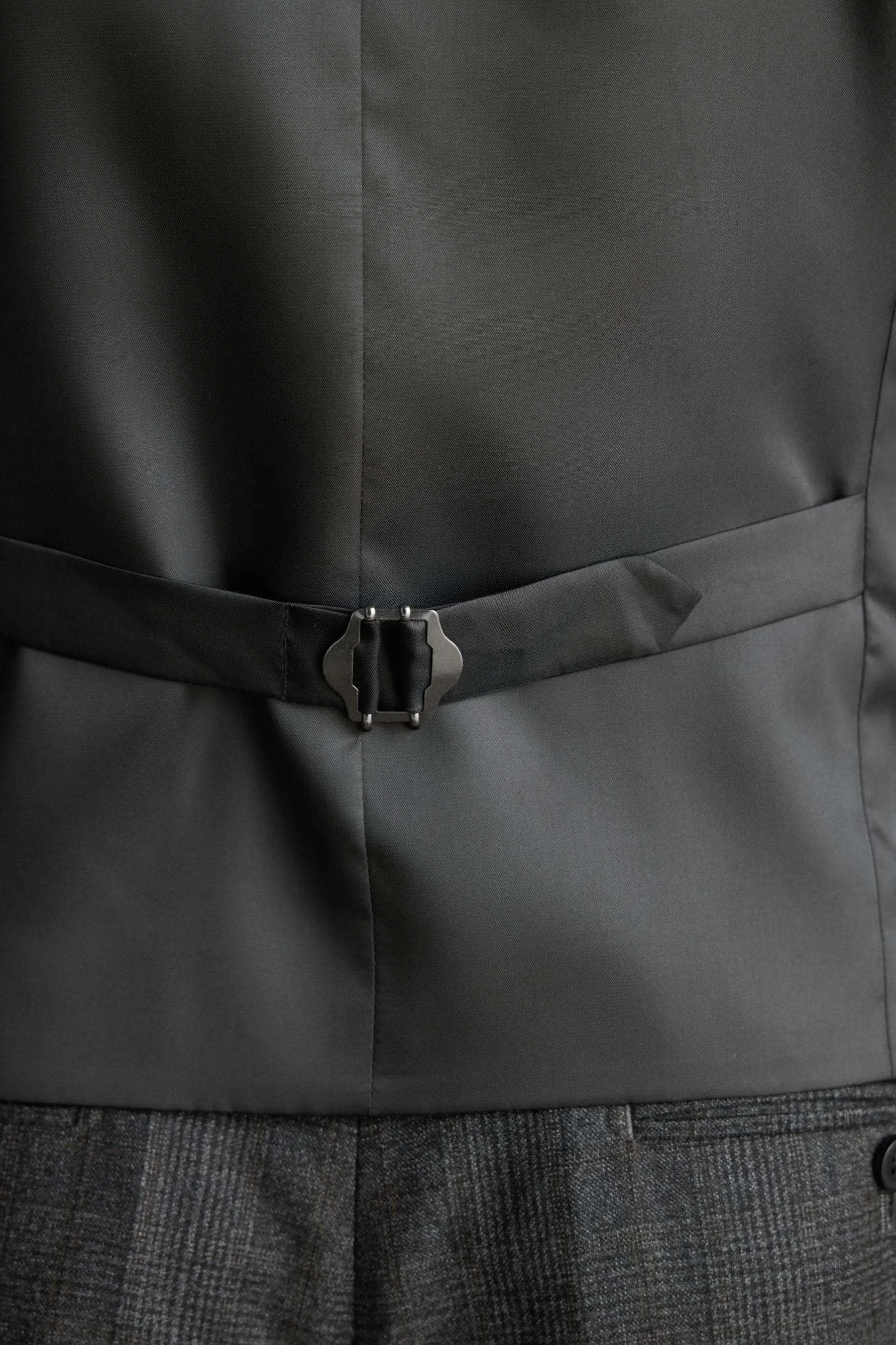 Grigio antracite  - Regular - Fit Signature TG di Fabio - Gilet A quadri in tessuto italiano