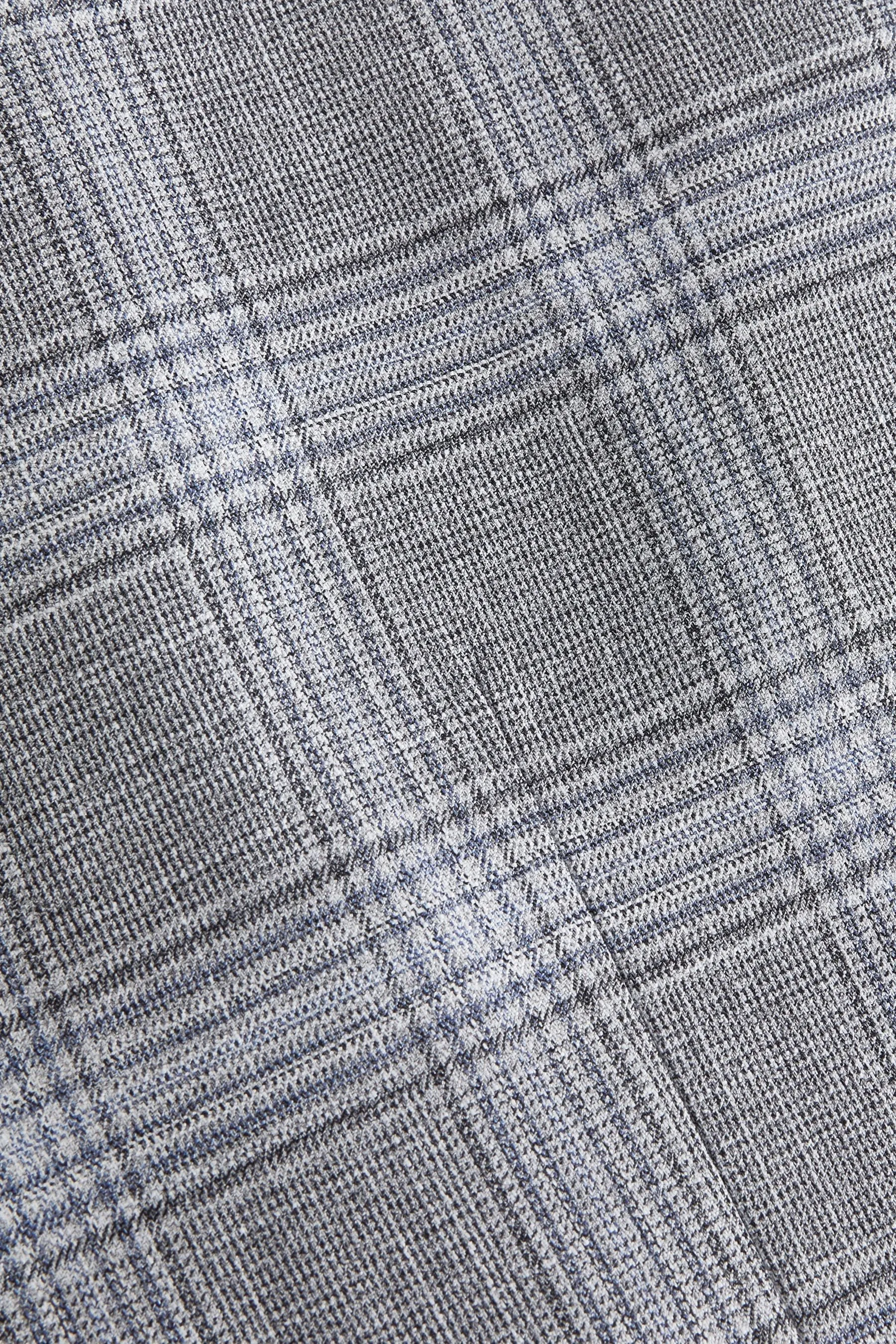 Grigio chiaro  - Regular - Gilet da completo A quadri vestibilità attillata