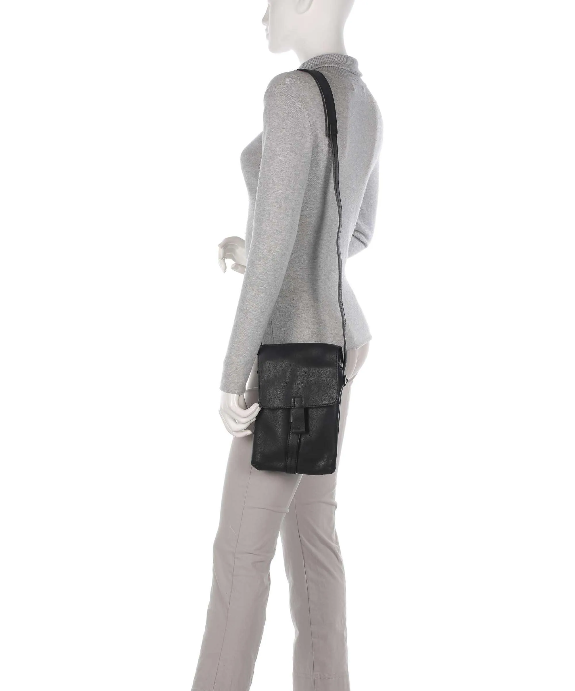  Harold's Lift Borsa a tracolla morbida pelle bovina nero  
