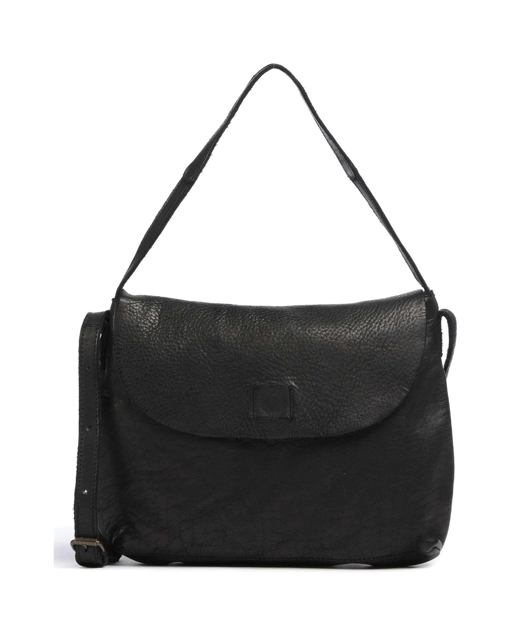  Harold's Submarine Borsa a spalla pelle di vacchetta grana nero  