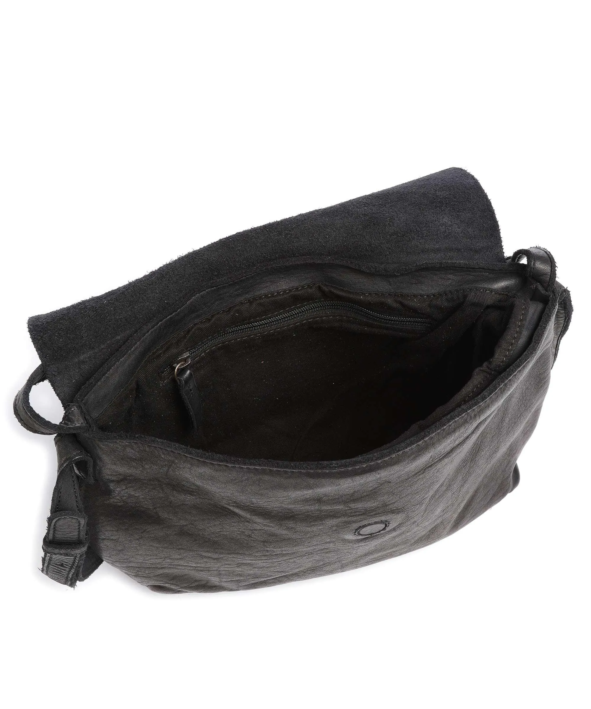  Harold's Submarine Borsa a spalla pelle di vacchetta grana nero  