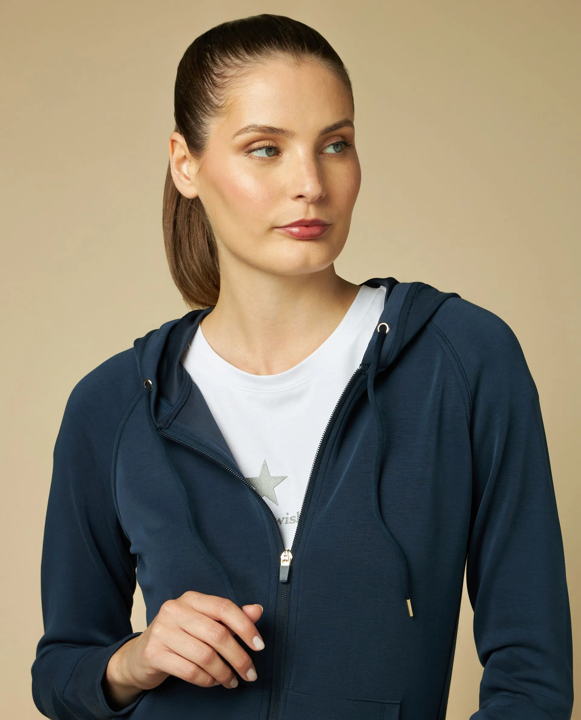 HOLISTIC  Felpa fitness con cappuccio donna