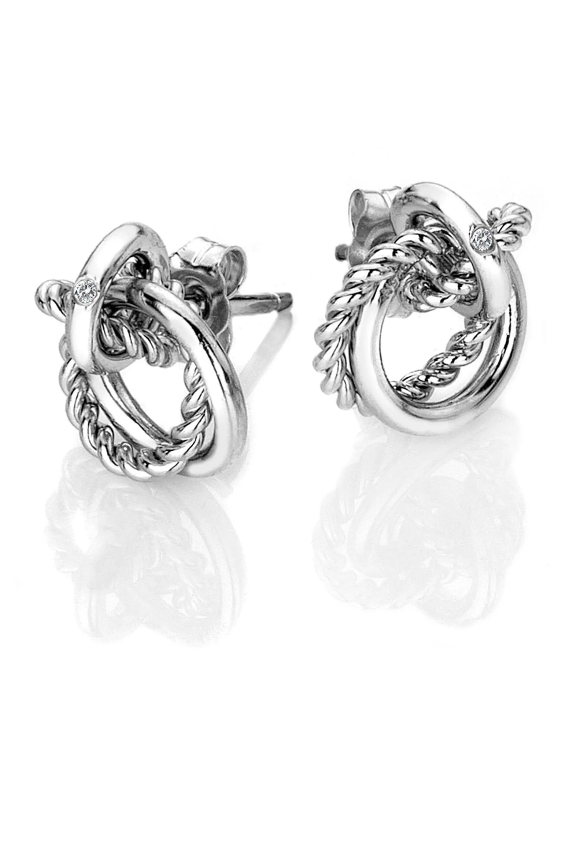 Hot Diamonds Argento - Orecchini unity con cerchio