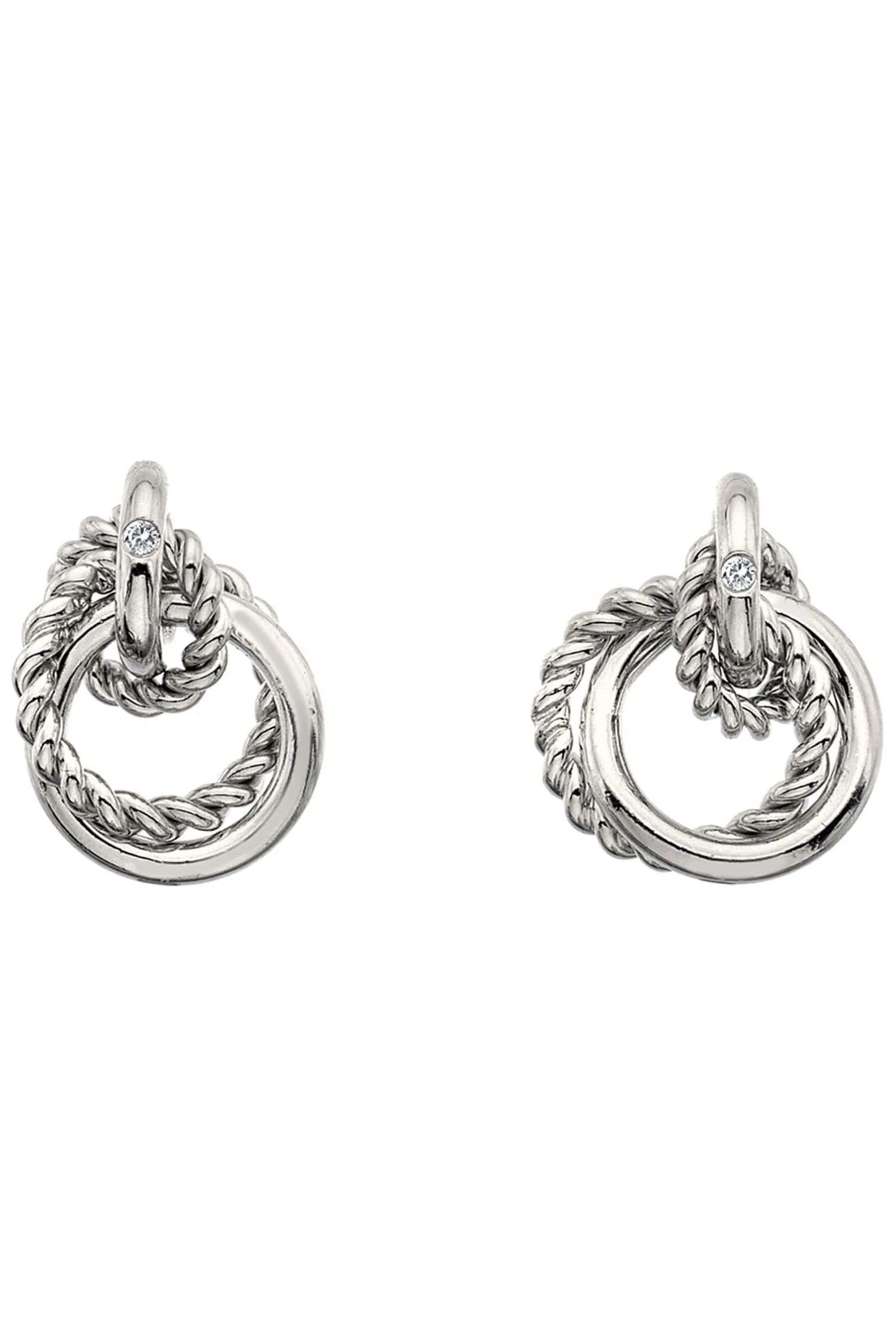 Hot Diamonds Argento - Orecchini unity con cerchio