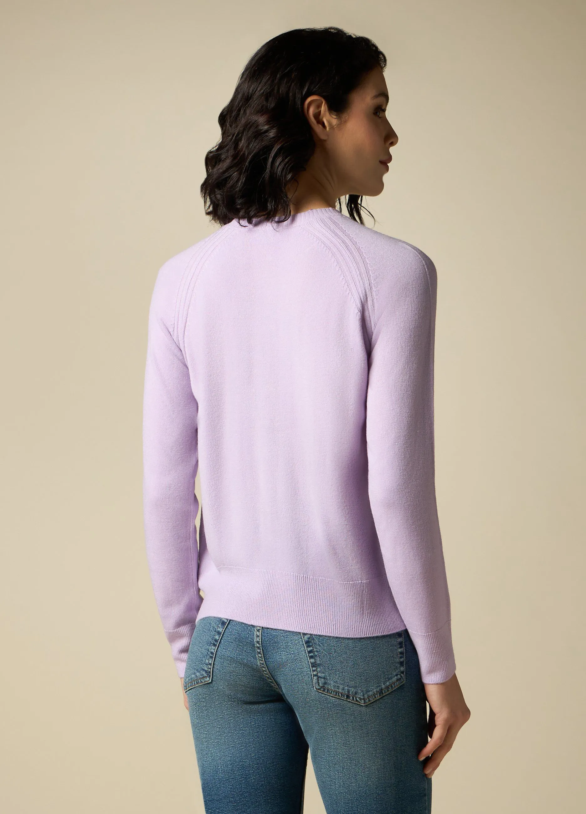 IWIE  Cardigan tricot con maniche raglan donna