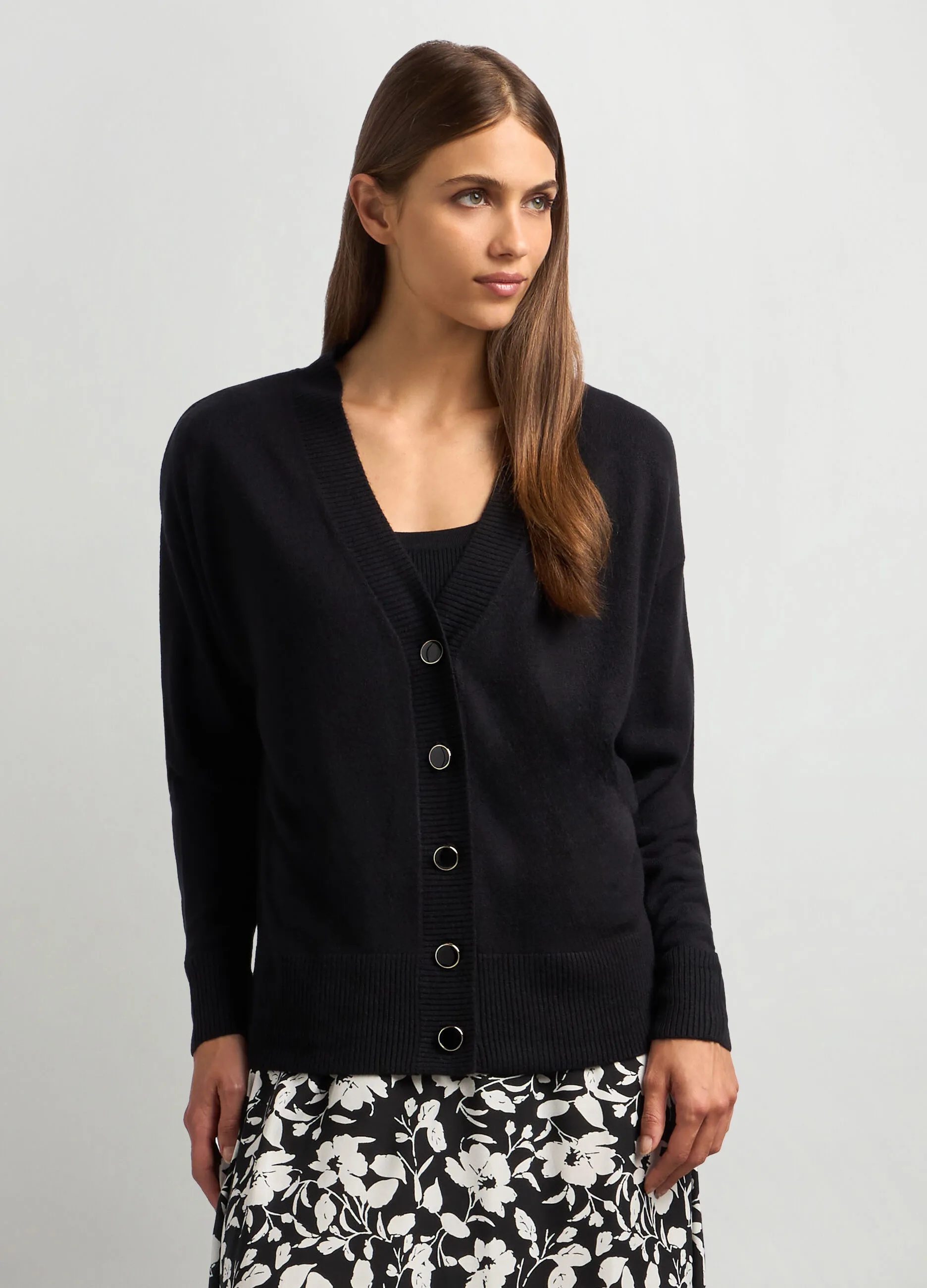 IWIE  Cardigan tricot con scollo a V donna