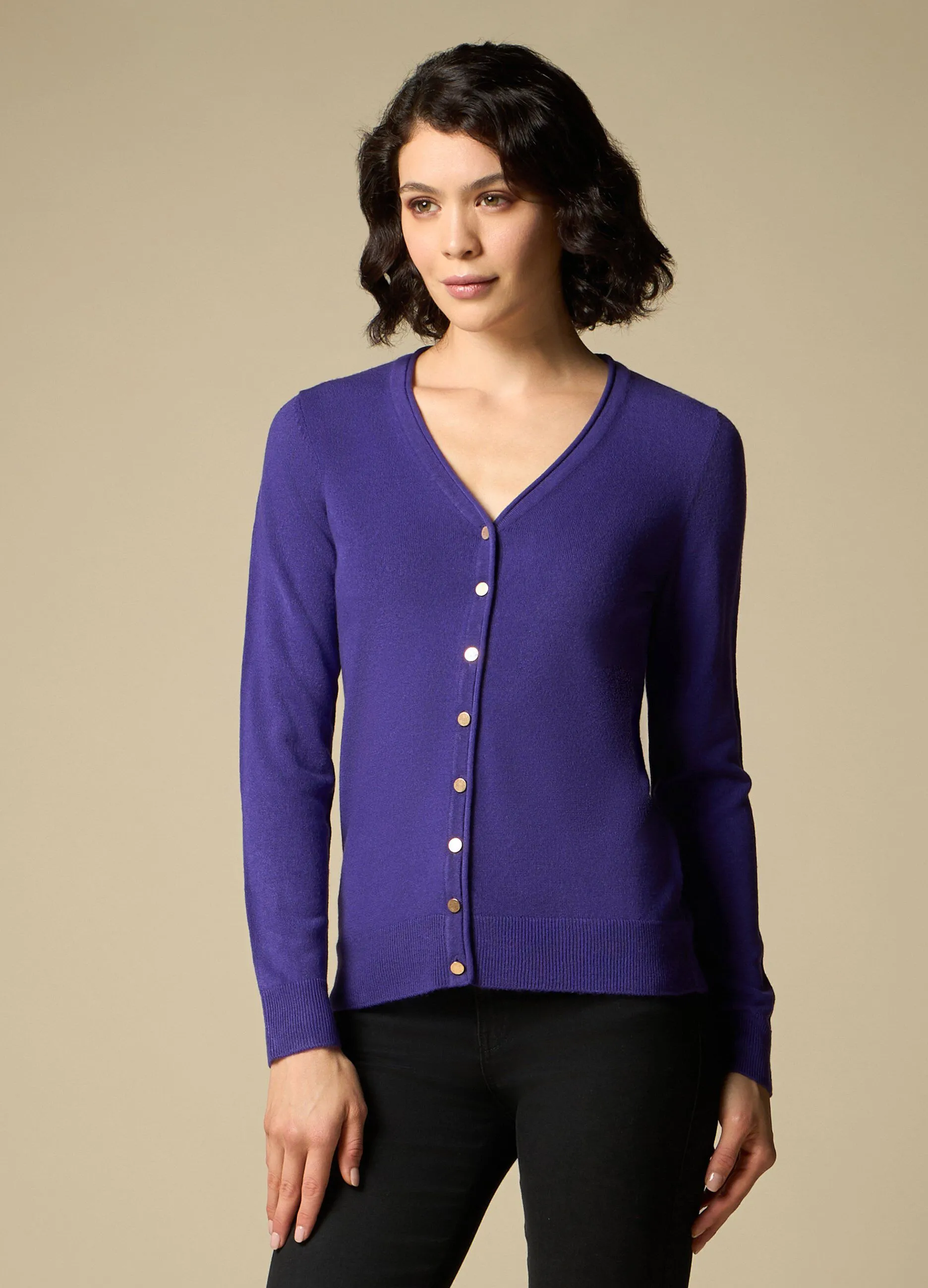 IWIE  Cardigan tricot scollo a V donna