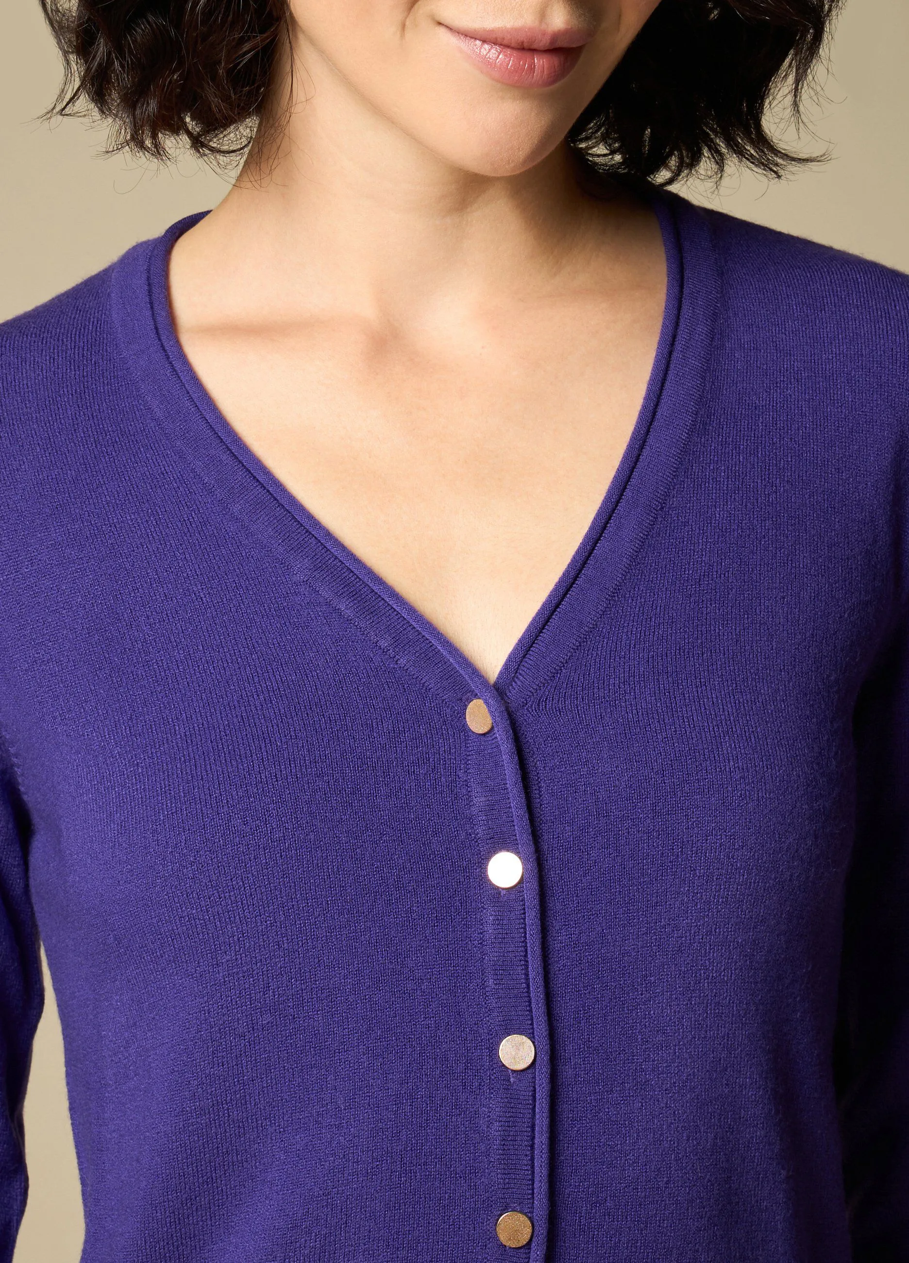 IWIE  Cardigan tricot scollo a V donna