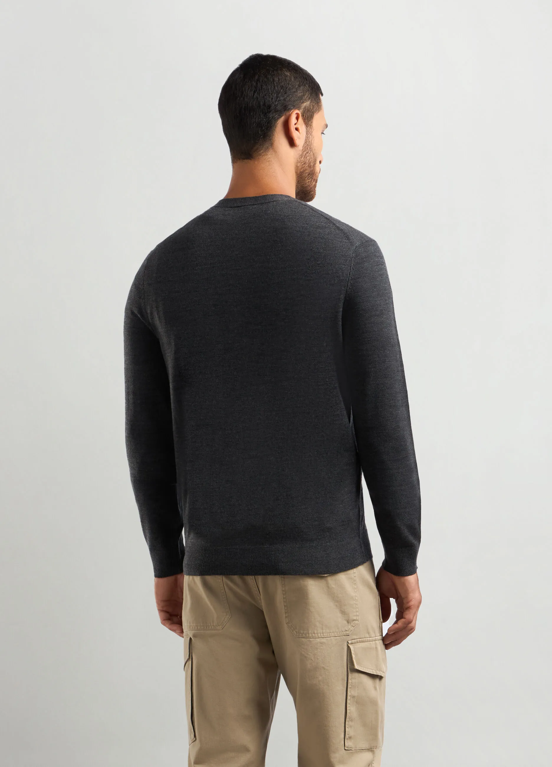 J. HART & BROS  Cardigan collo a V maglia rasata uomo