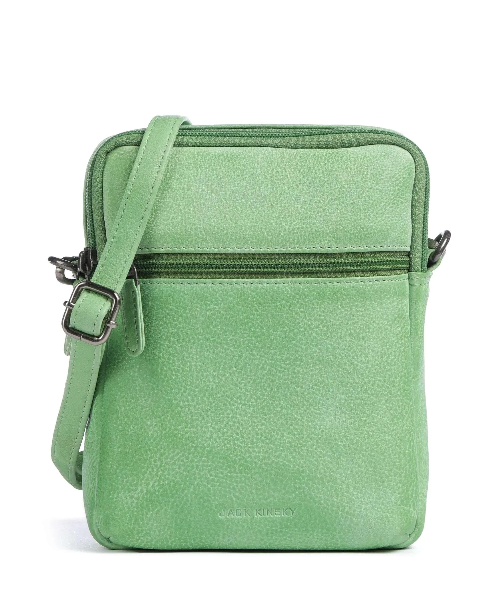  Jack Kinsky Nassau 1 Borsa a tracolla pelle granulata verde  