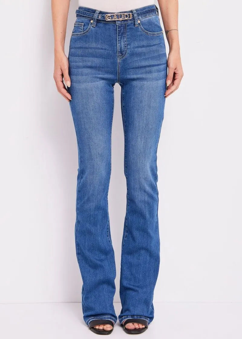 Jeans flare con cintura