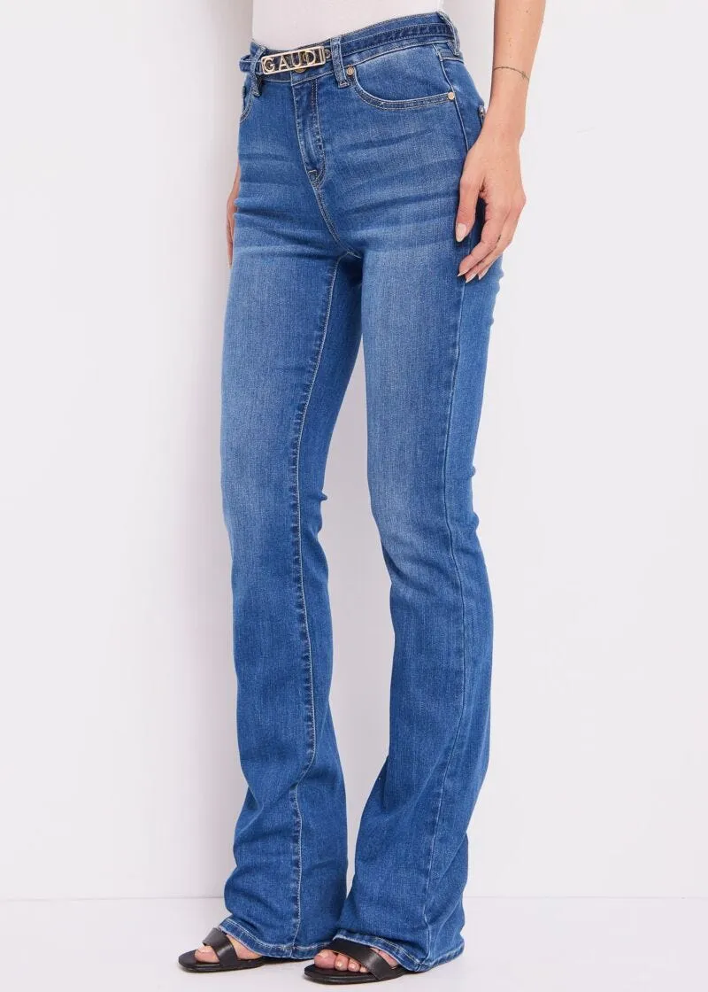 Jeans flare con cintura