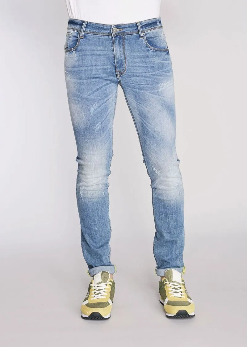 Jeans super skinny effetto used