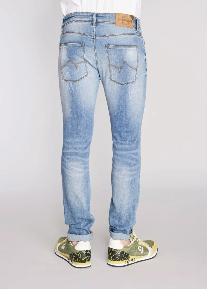 Jeans super skinny effetto used
