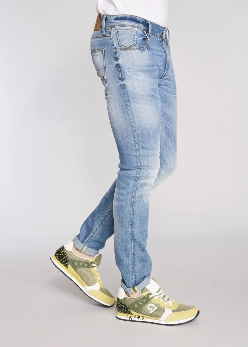 Jeans super skinny effetto used
