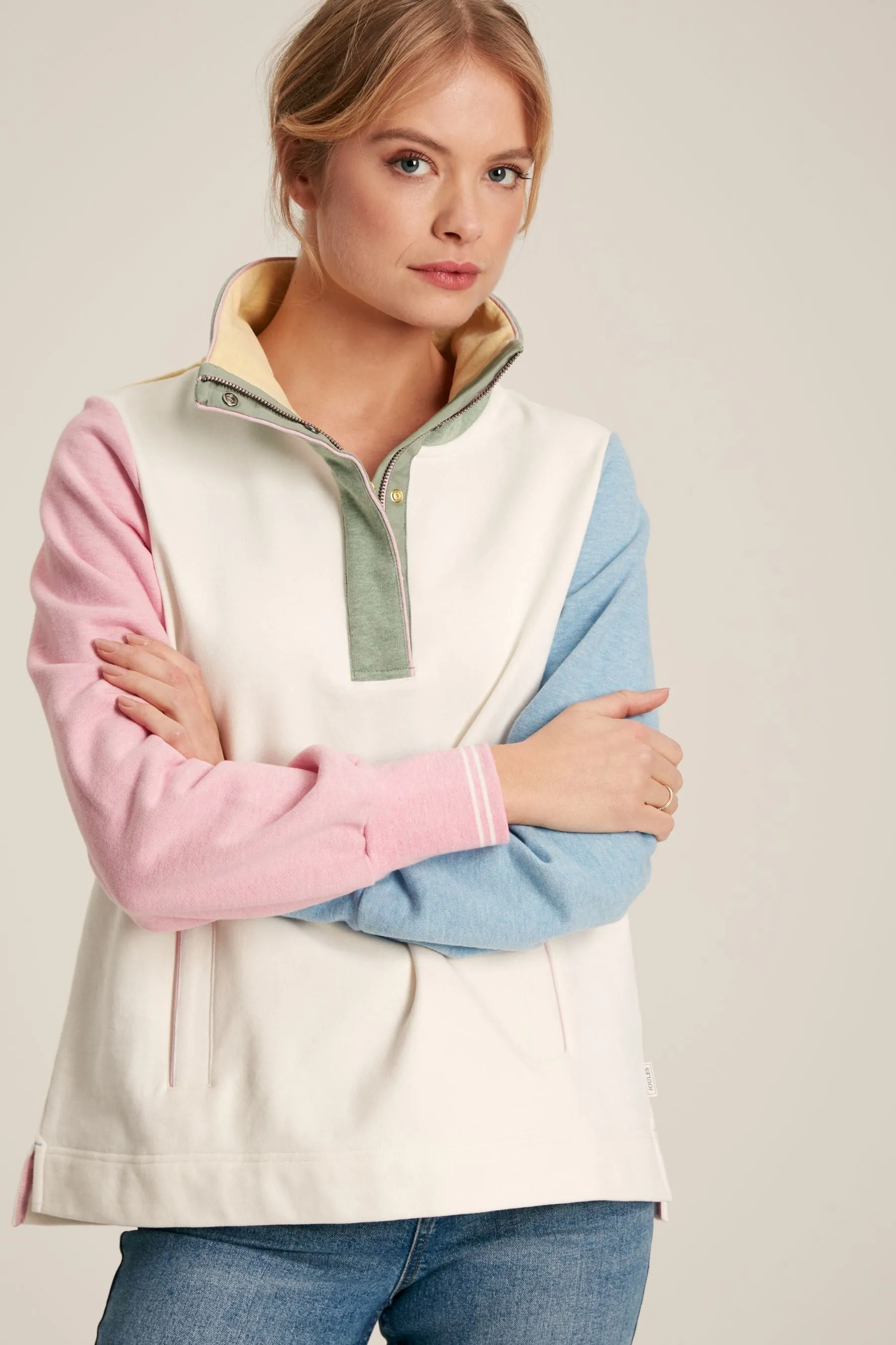 Joules Burnham - Felpa Collo a imbuto zip corta