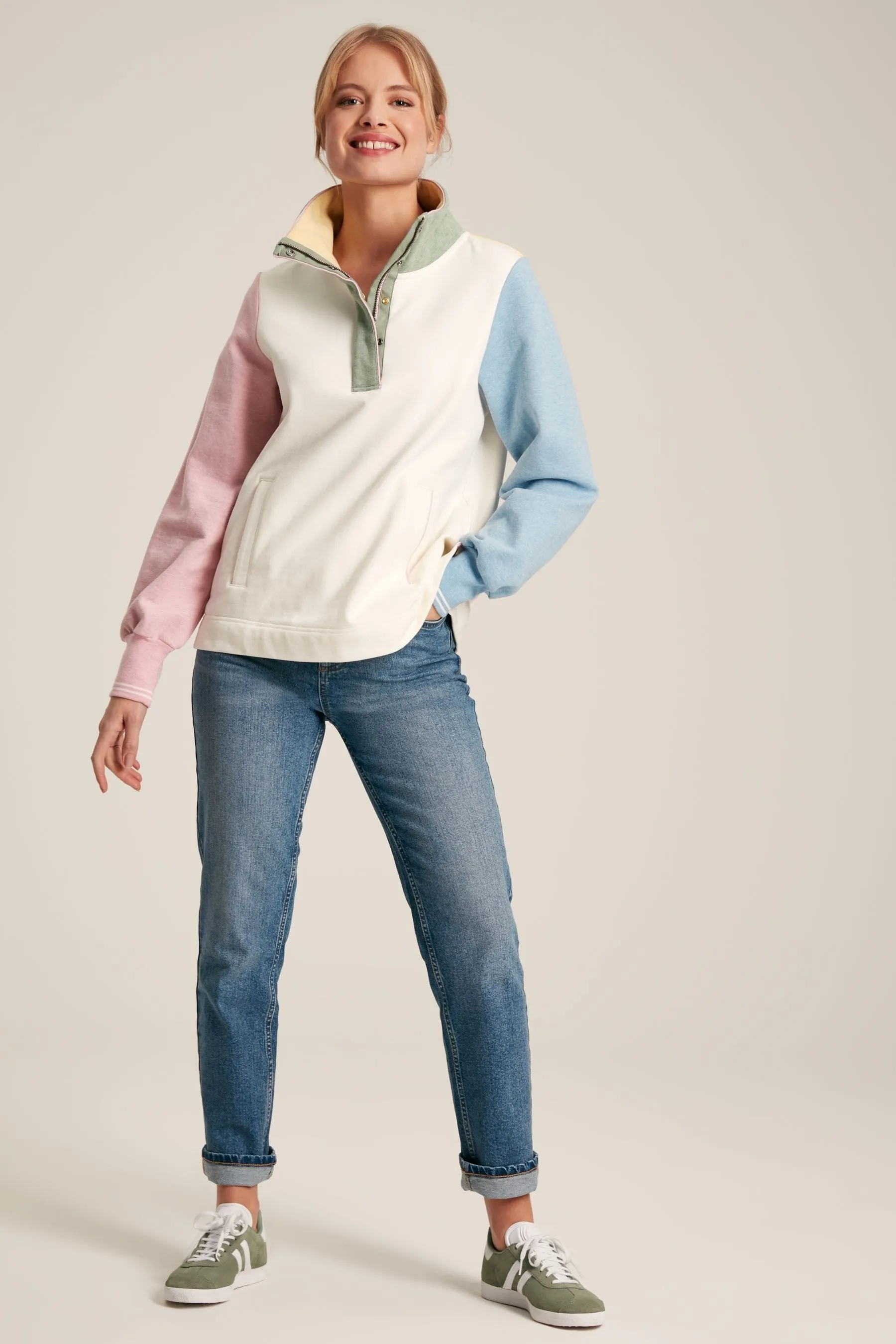 Joules Burnham - Felpa Collo a imbuto zip corta