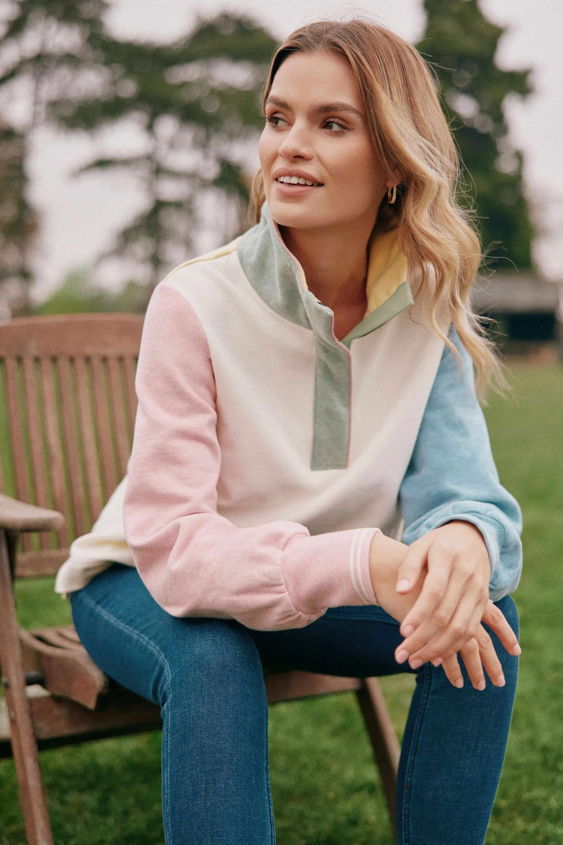 Joules Burnham - Felpa Collo a imbuto zip corta