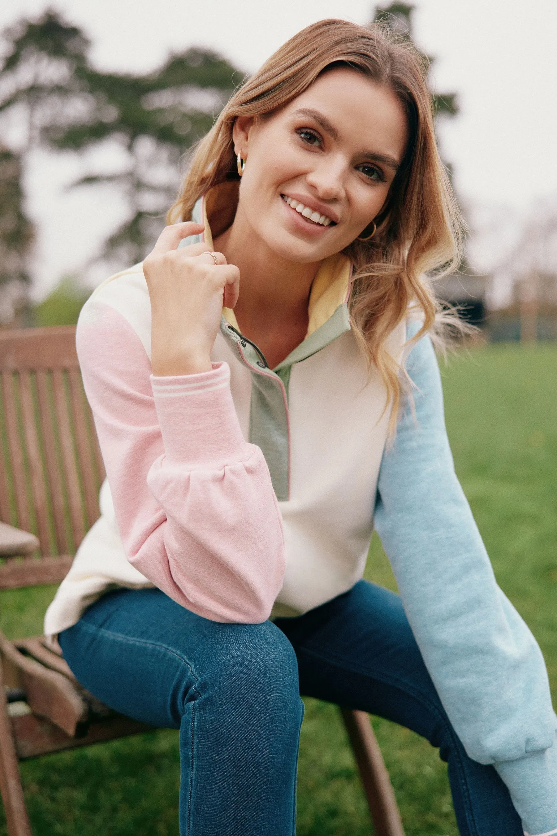 Joules Burnham - Felpa Collo a imbuto zip corta