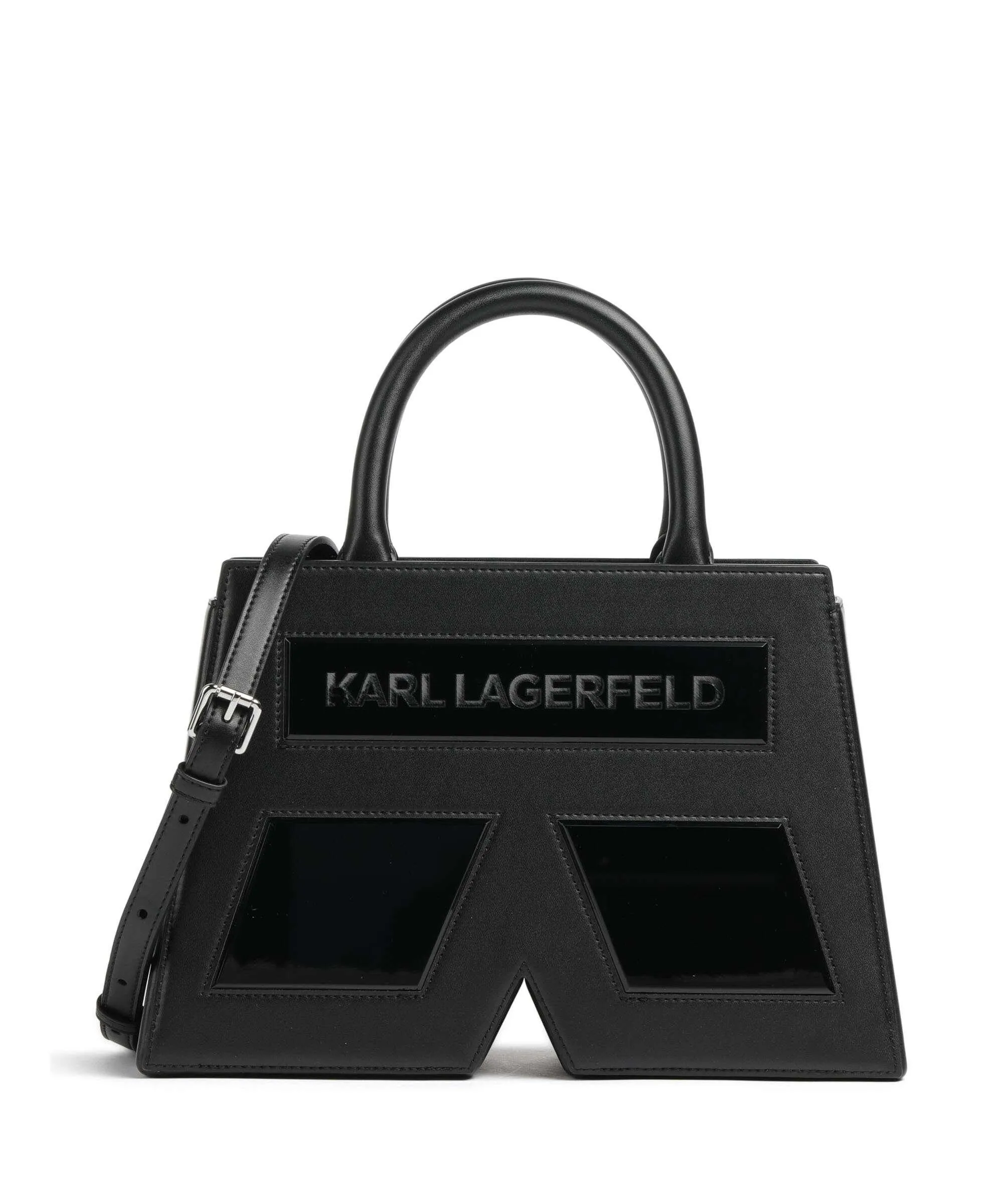  Karl Lagerfeld Ikon K Borsa a mano pelle riciclato nero  