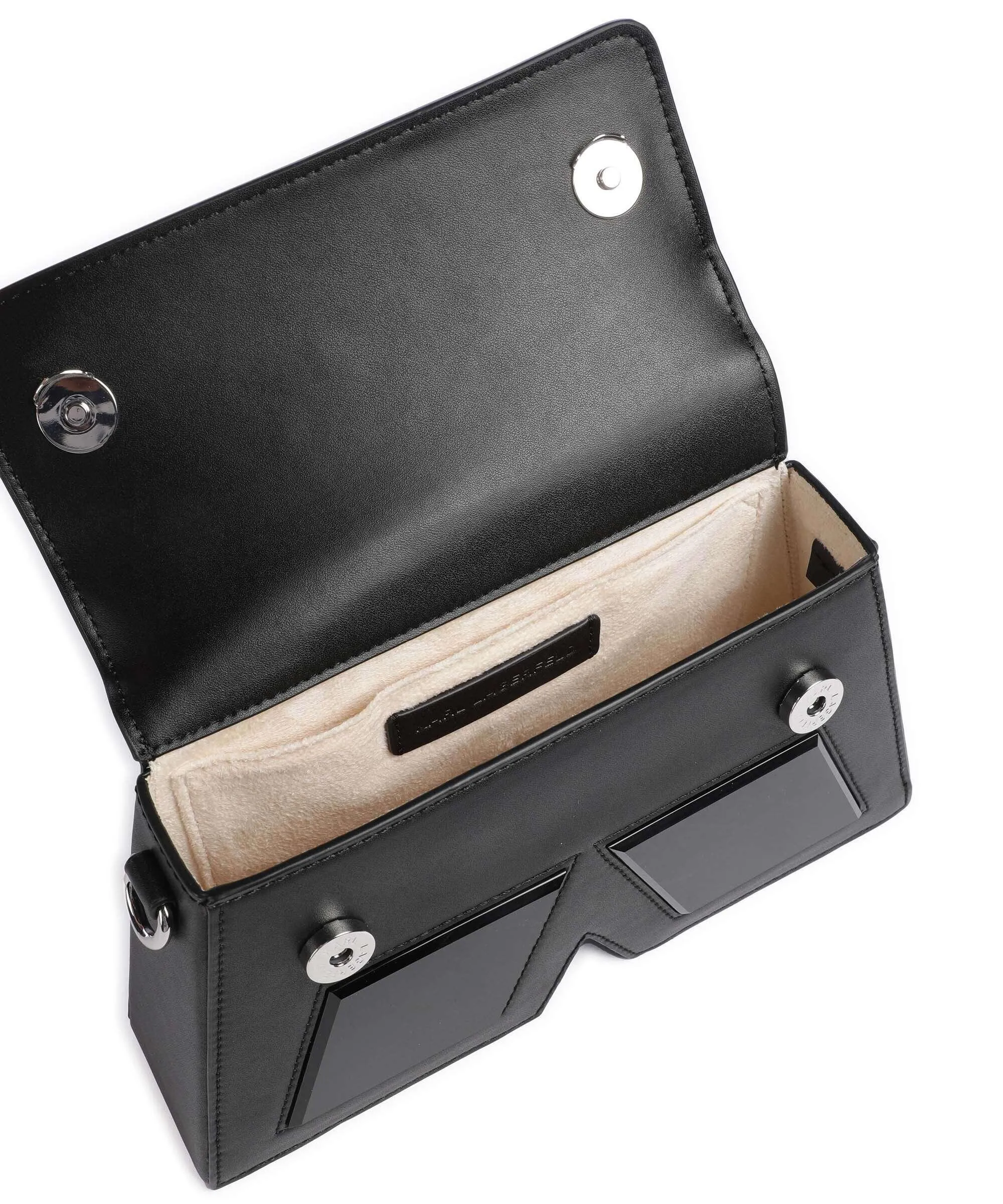  Karl Lagerfeld Ikon K Borsa a mano pelle riciclato, poliuretano nero  