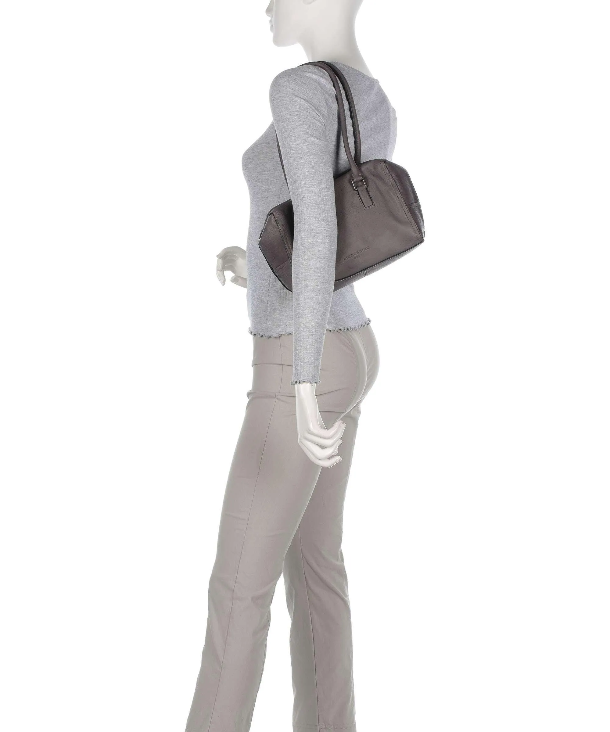  Liebeskind Kayla 3D Leather S Borsa a spalla pelle bovina grigio  