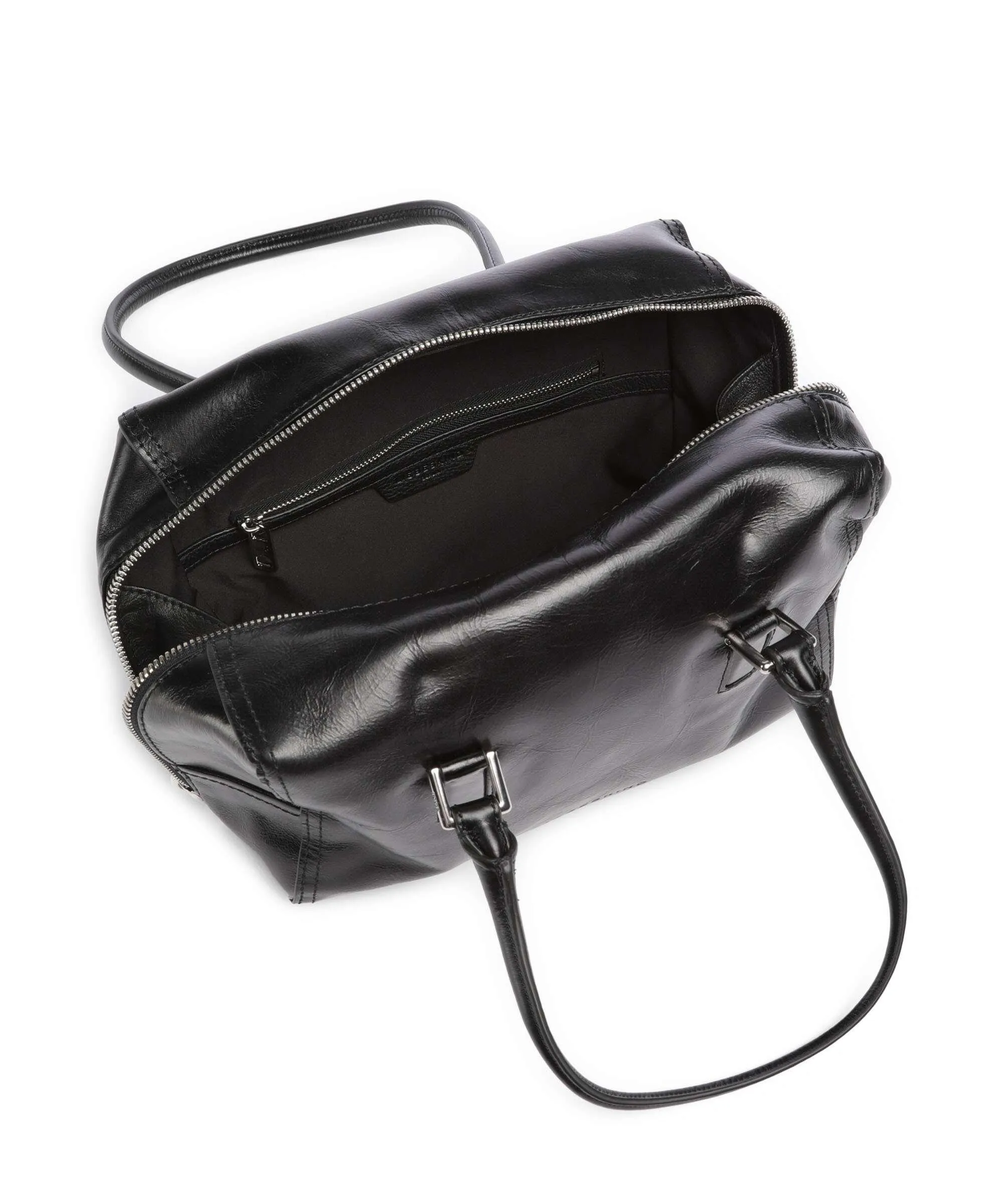  Liebeskind Kayla Lack Distressed M Borsa a spalla pelle bovina nero  