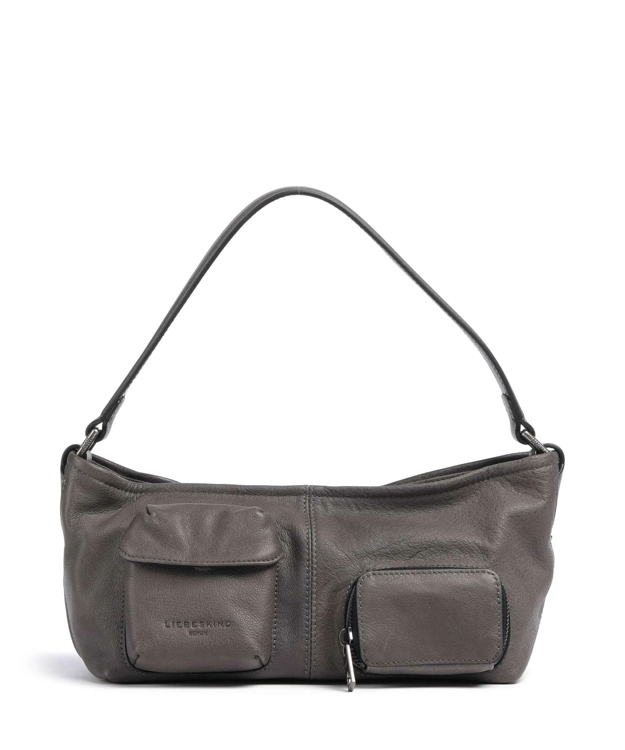 Liebeskind LK 204 3D Leather S Borsa a spalla pelle di vacchetta finemente grana grigio scuro  