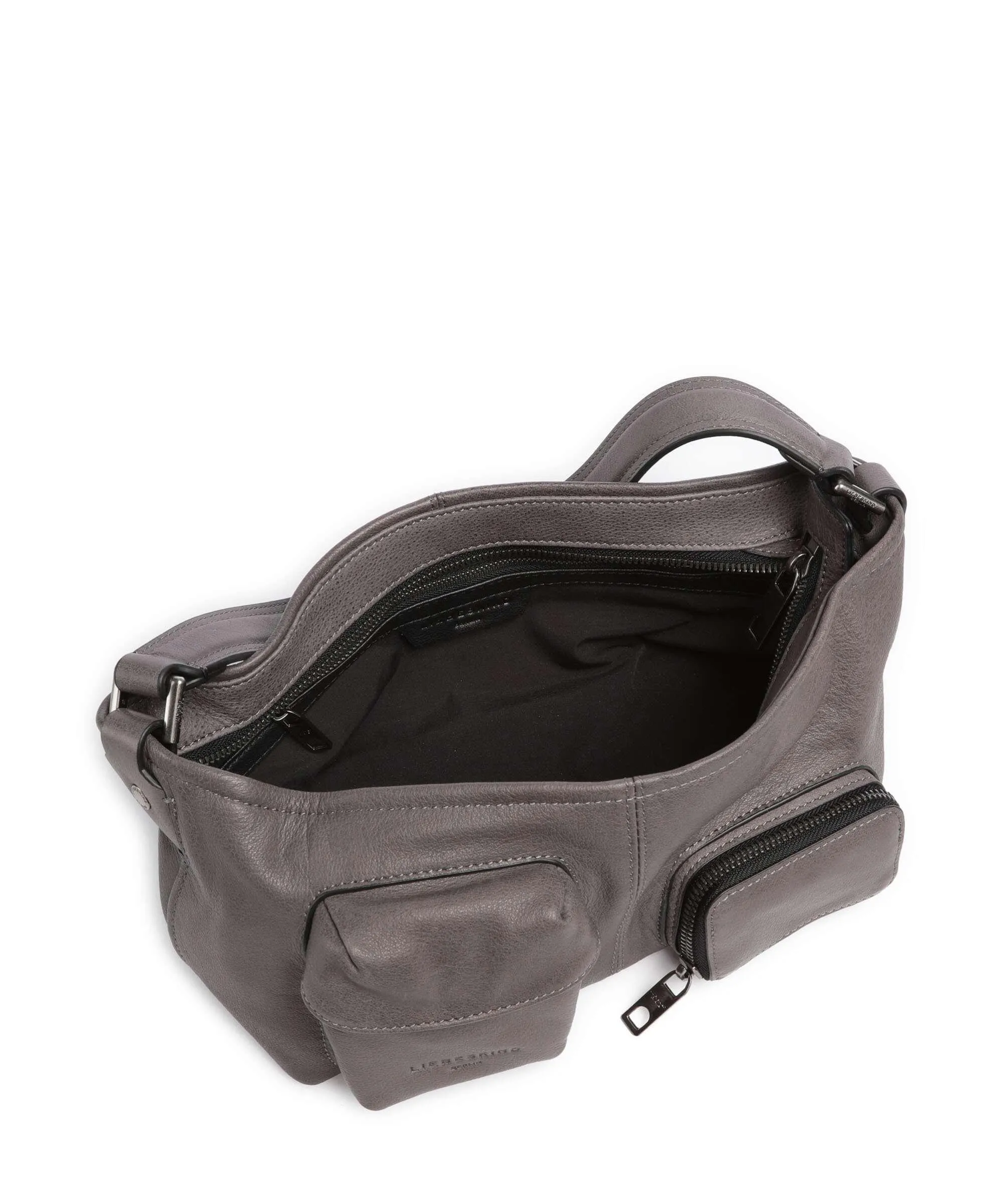  Liebeskind LK 204 3D Leather S Borsa a spalla pelle di vacchetta finemente grana grigio scuro  