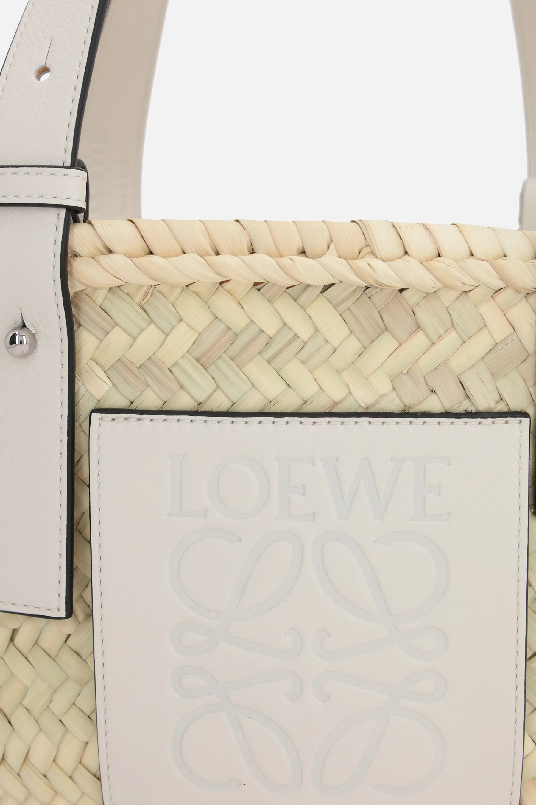 LOEWE borsa a secchiello small in paglia
