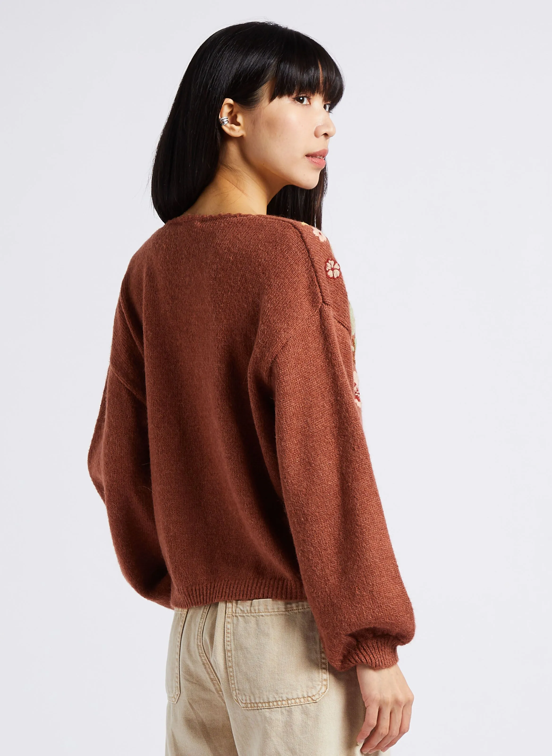  LOUISE MISHA   LUNAMI - Cardigan scollo a V | Marrone