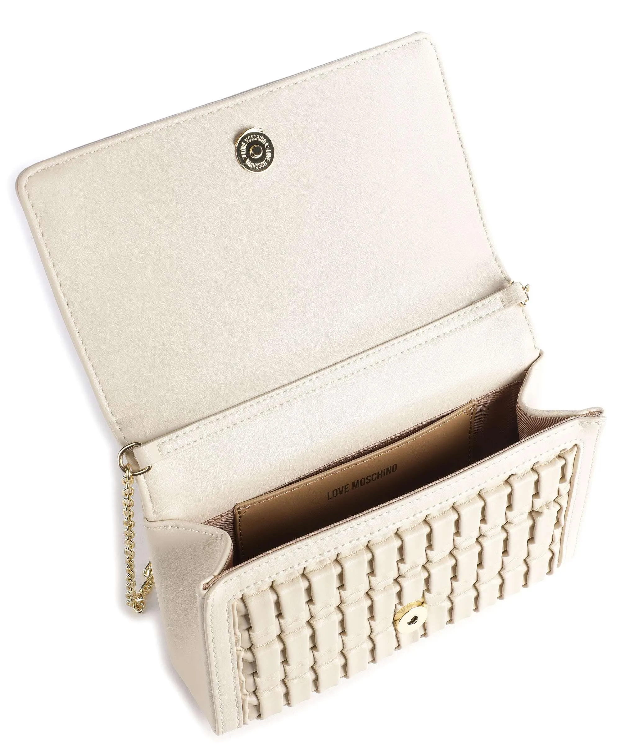  Love Moschino Smart Daily Borsa a tracolla pelle sintetica beige  