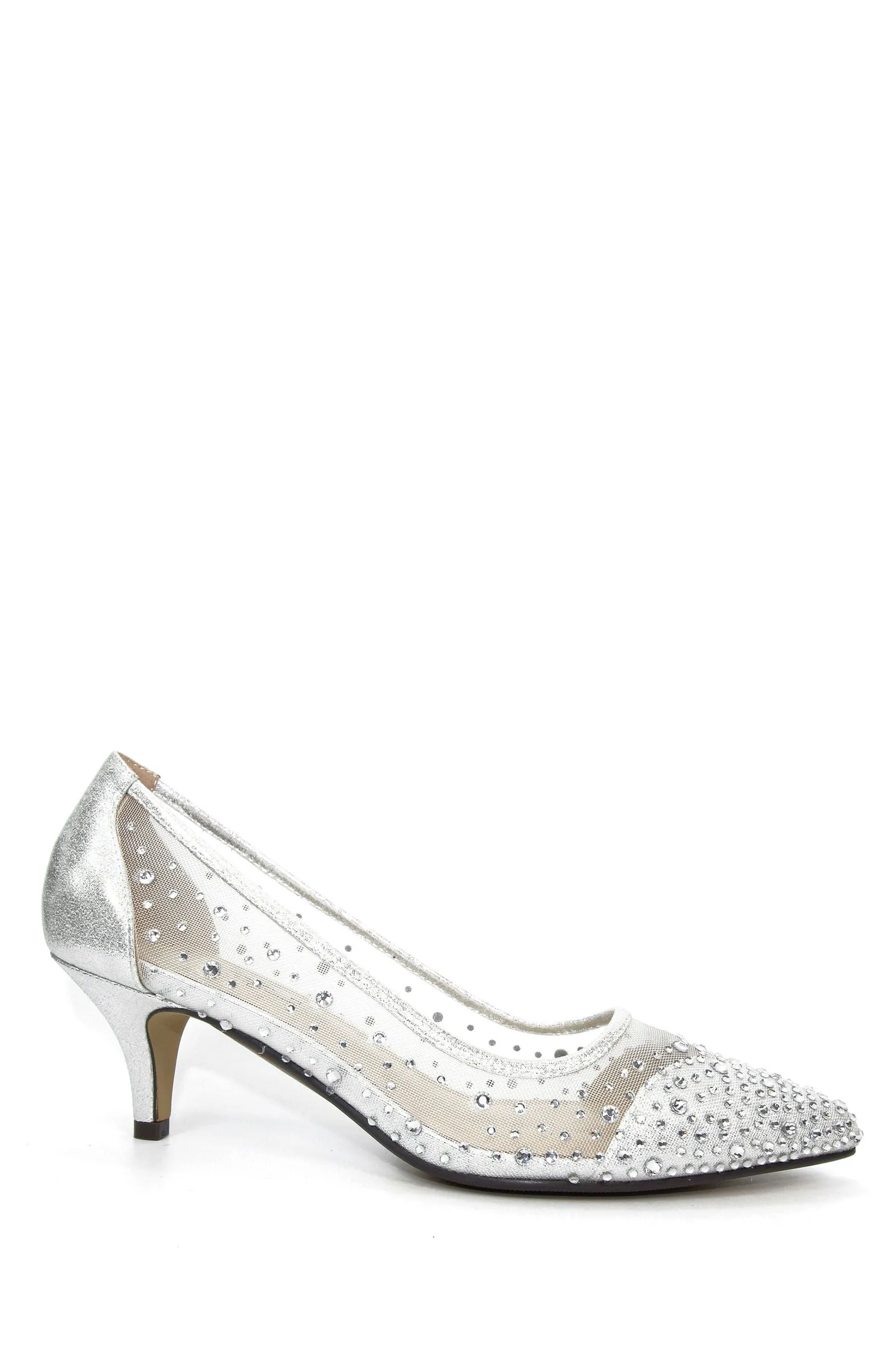 Lunar Argento - Alisha - Scarpe con tacco a rocchetto e pietre