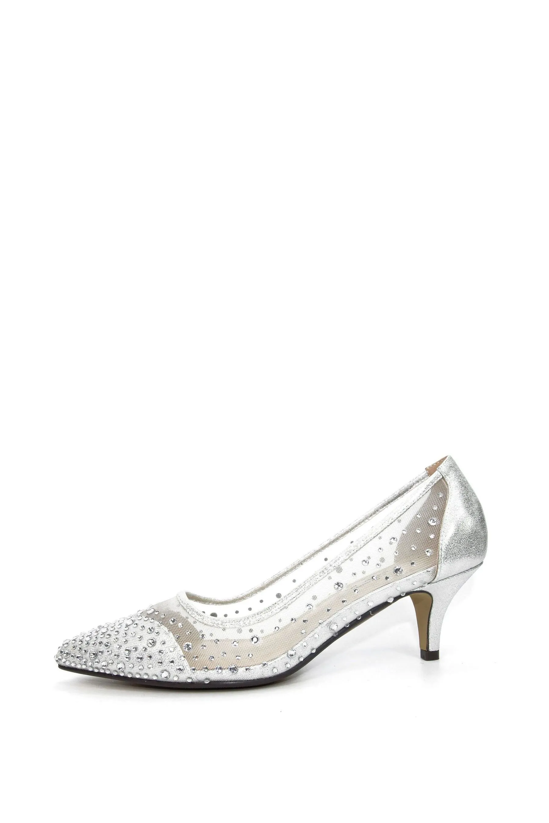 Lunar Argento - Alisha - Scarpe con tacco a rocchetto e pietre