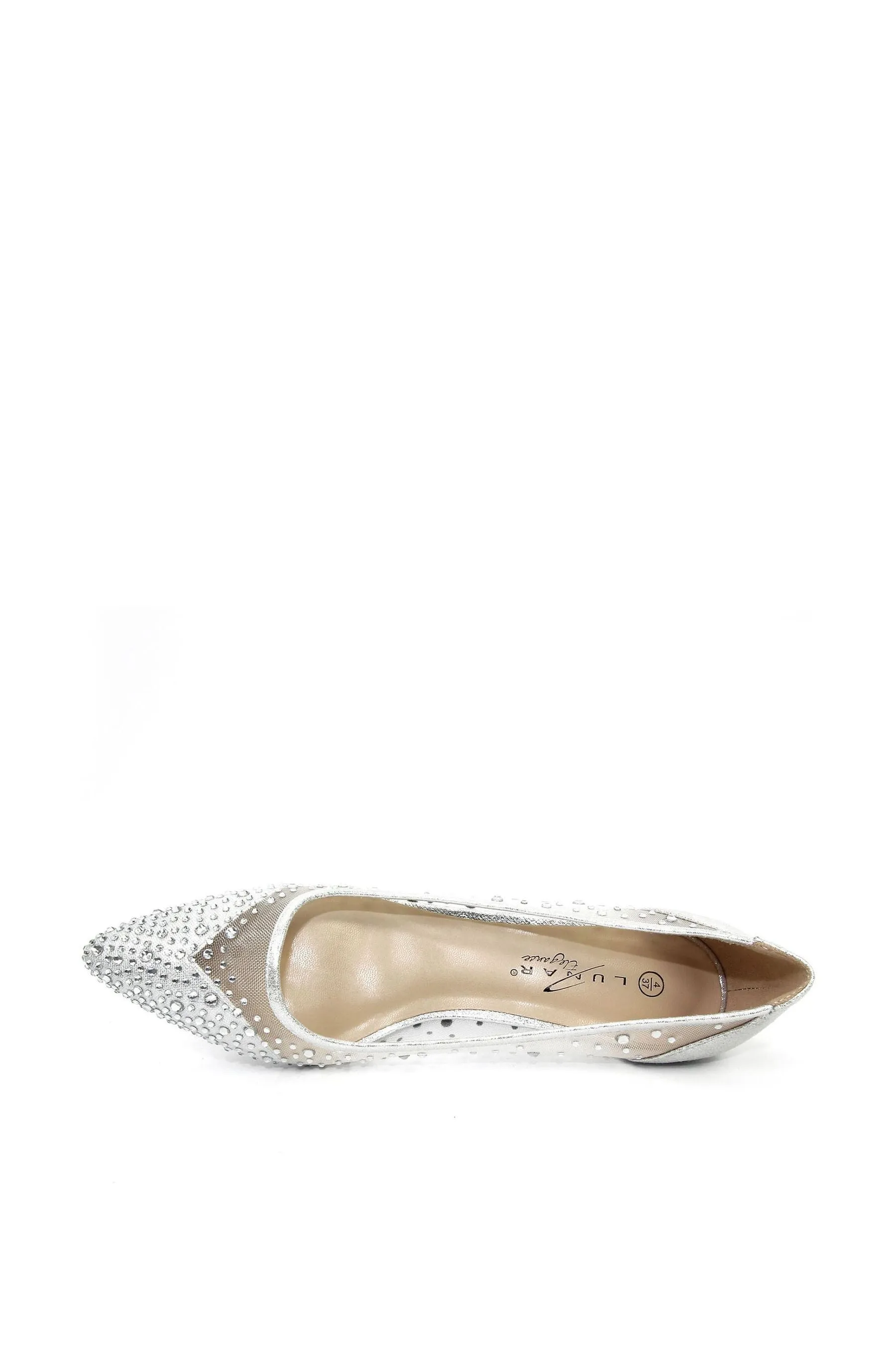 Lunar Argento - Alisha - Scarpe con tacco a rocchetto e pietre
