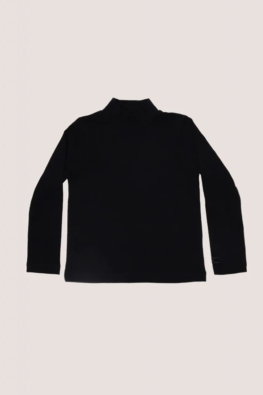 Maglia a lupetto con ricamo logo Nero