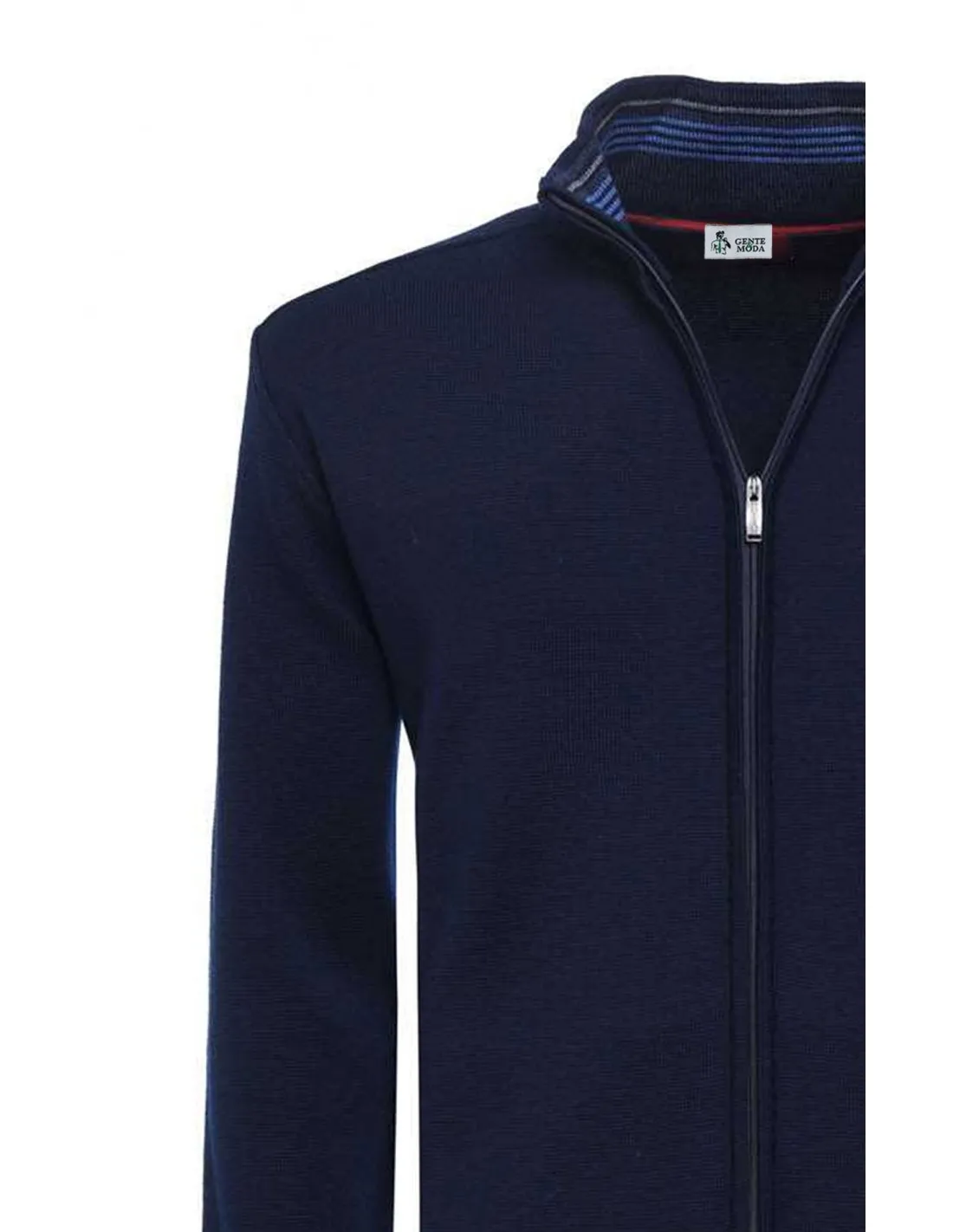 Maglia Zip completa lupetto Punto Milano A / I Maglia Aperta davanti