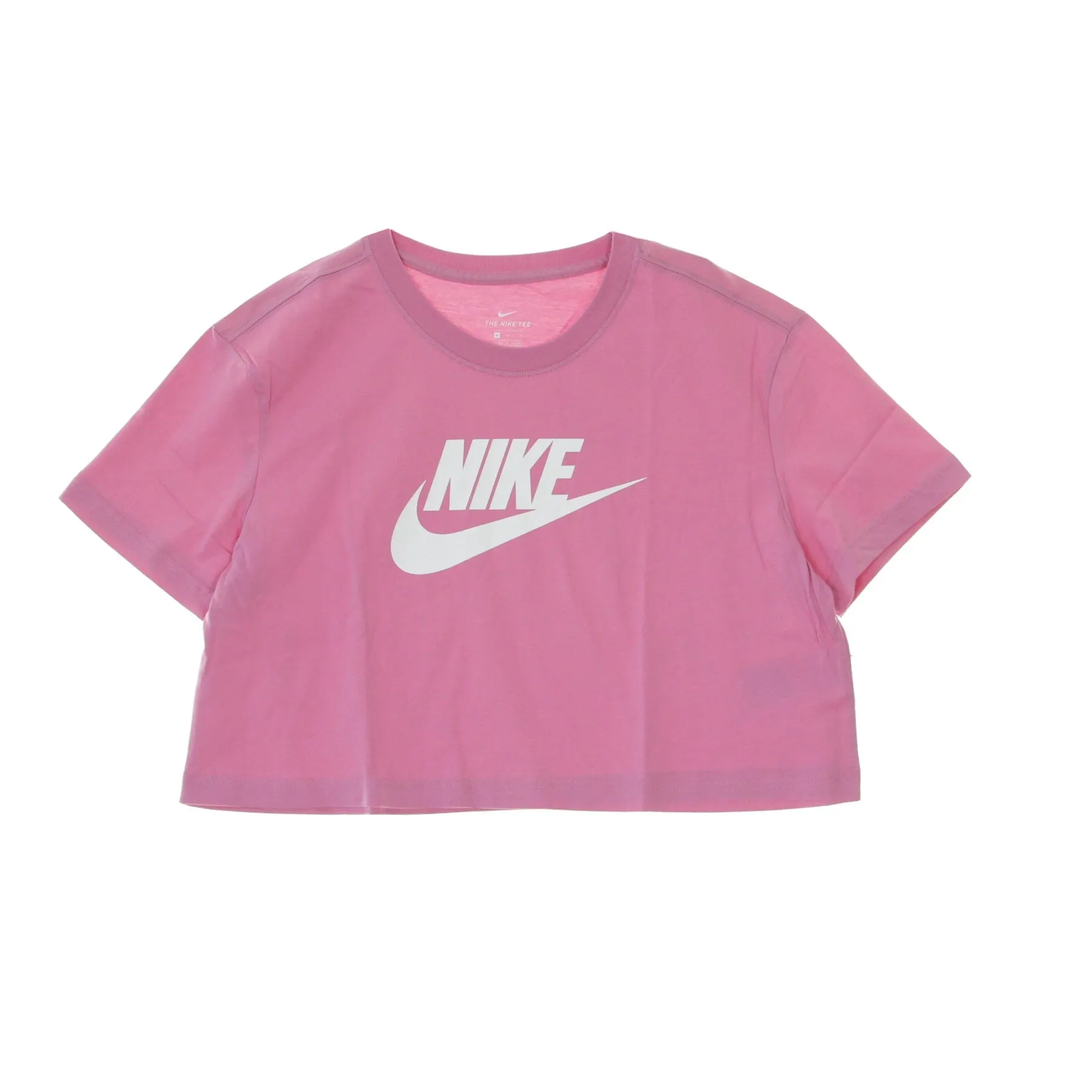 Maglietta Corta Donna Essential Crop Icon Tee Magic Flamingo/white
