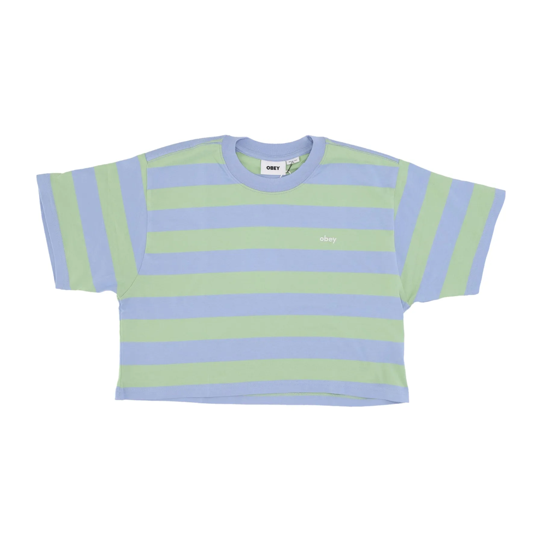 Maglietta Donna W Adams Stripe Cropped Tee Hydrangea Multi