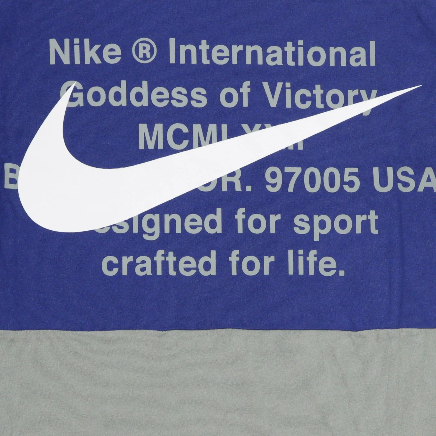 Maglietta Uomo Swoosh Tee Particle Grey/white/deep Royal Blue