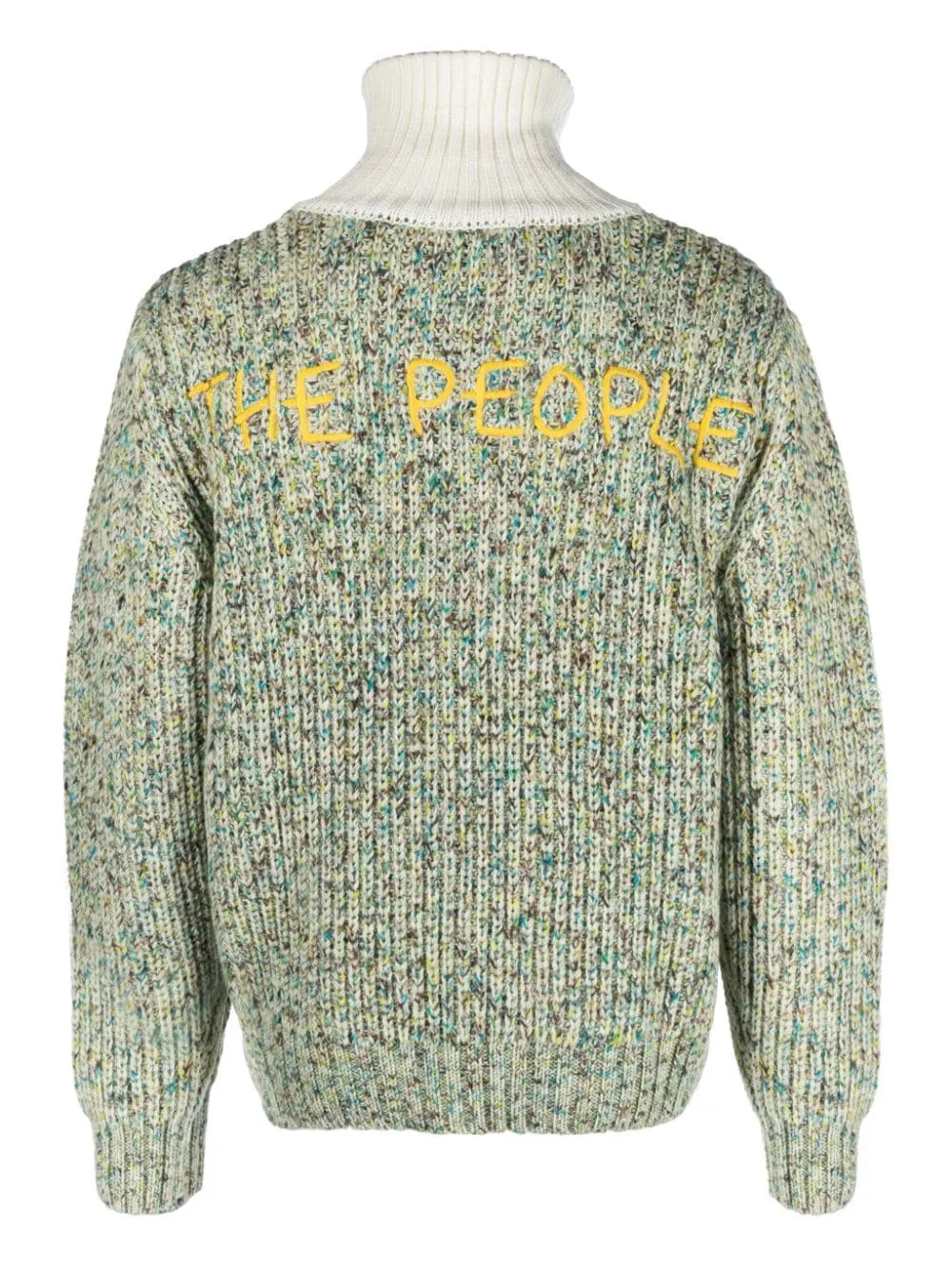 maglione verde collo alto