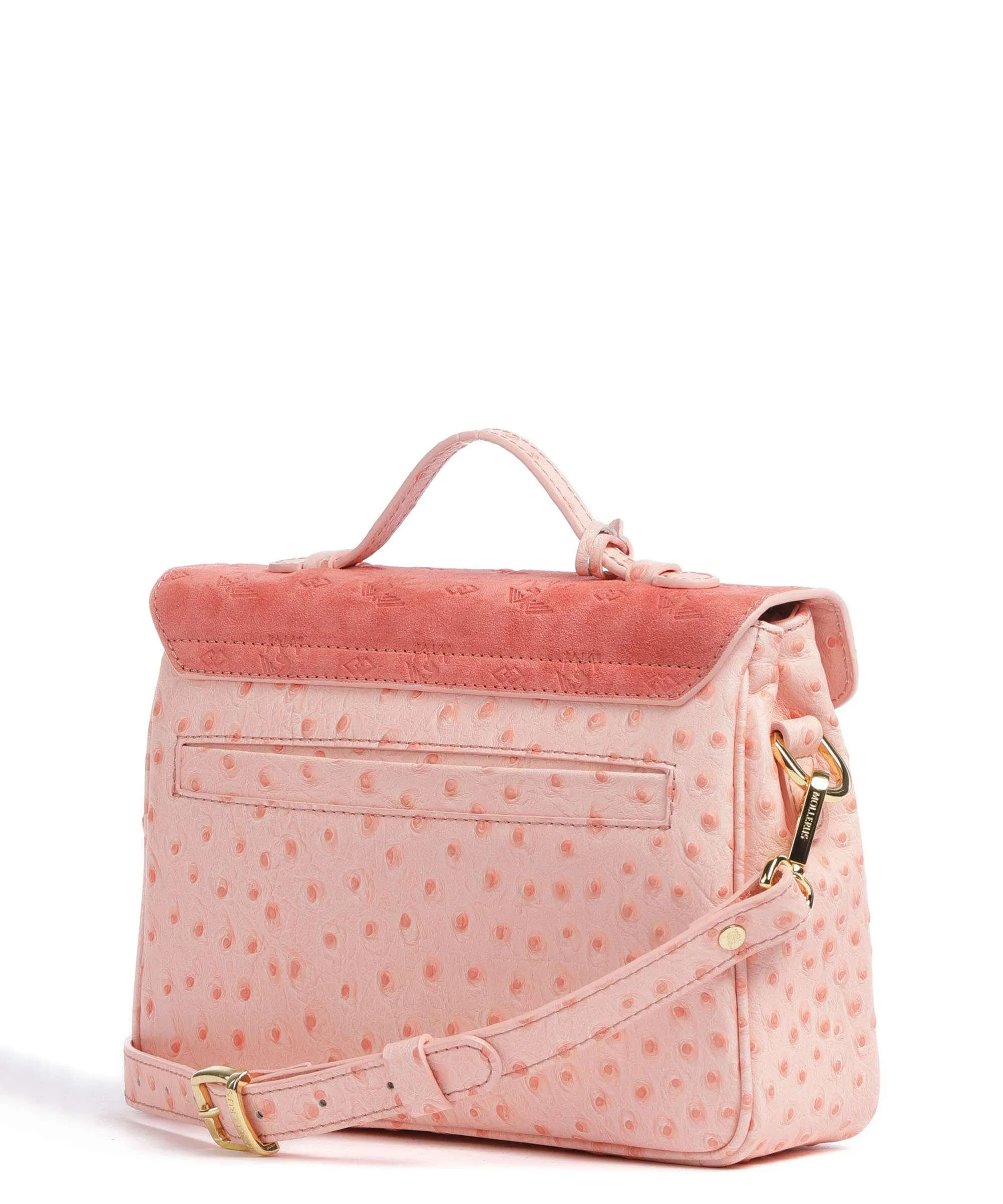  Maison Mollerus Stampato Marly Borsa a mano pelle ruvida, pelle granulata rosa  