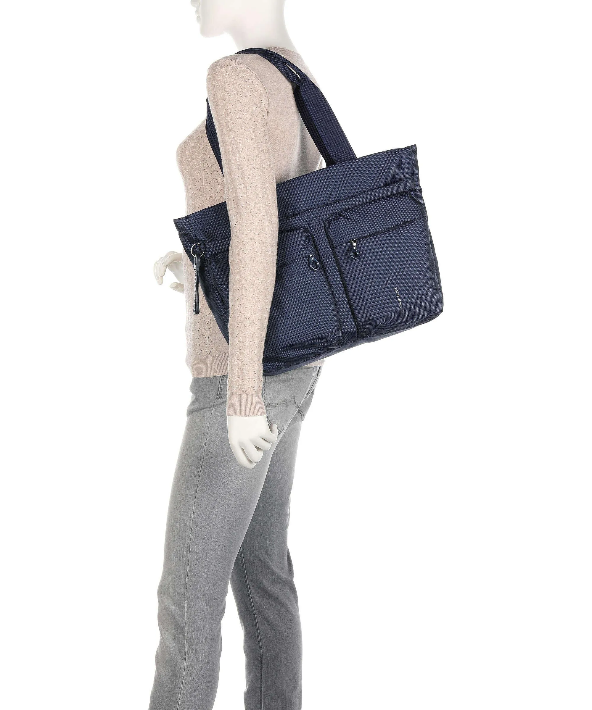  Mandarina Duck MD20 Borsa shopper 15″ poliestere blu scuro  