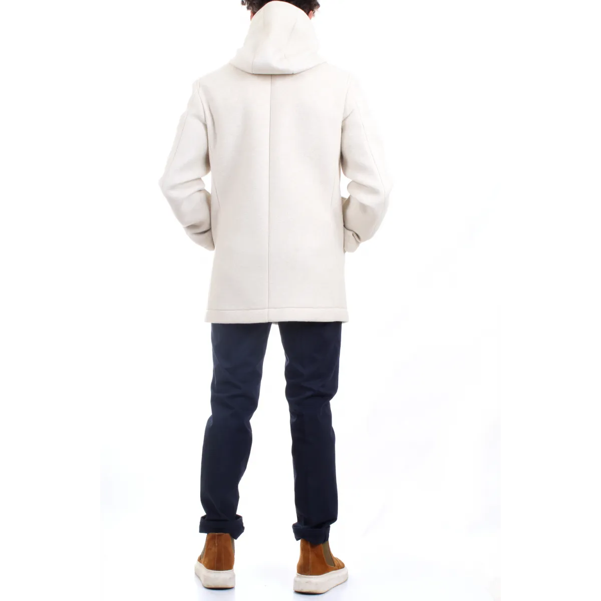 Manuel Ritz Uomo Parka Slim Jersey Misto Lana