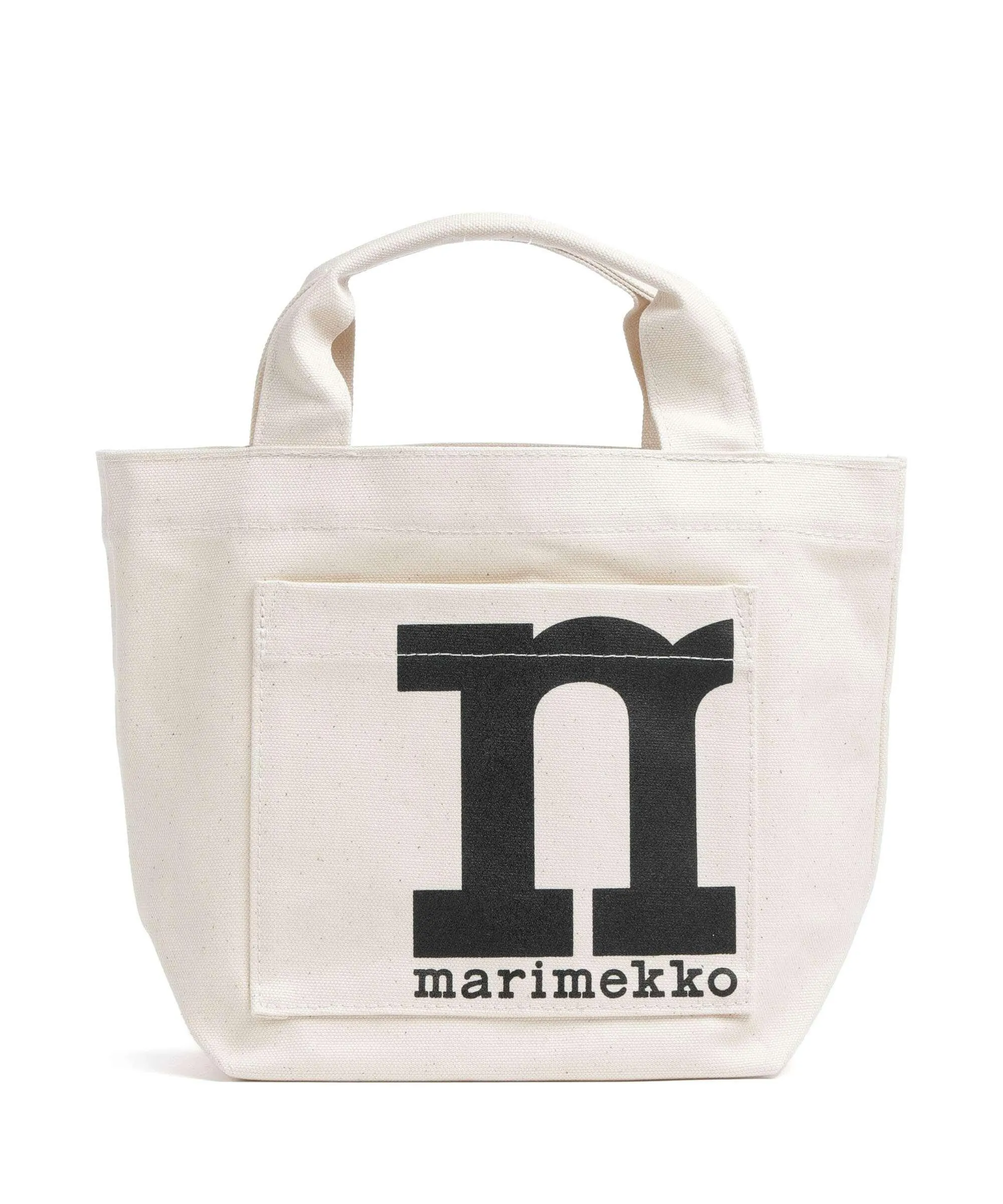 Marimekko Solid Mono Mini Borsa a mano cotone natura  
