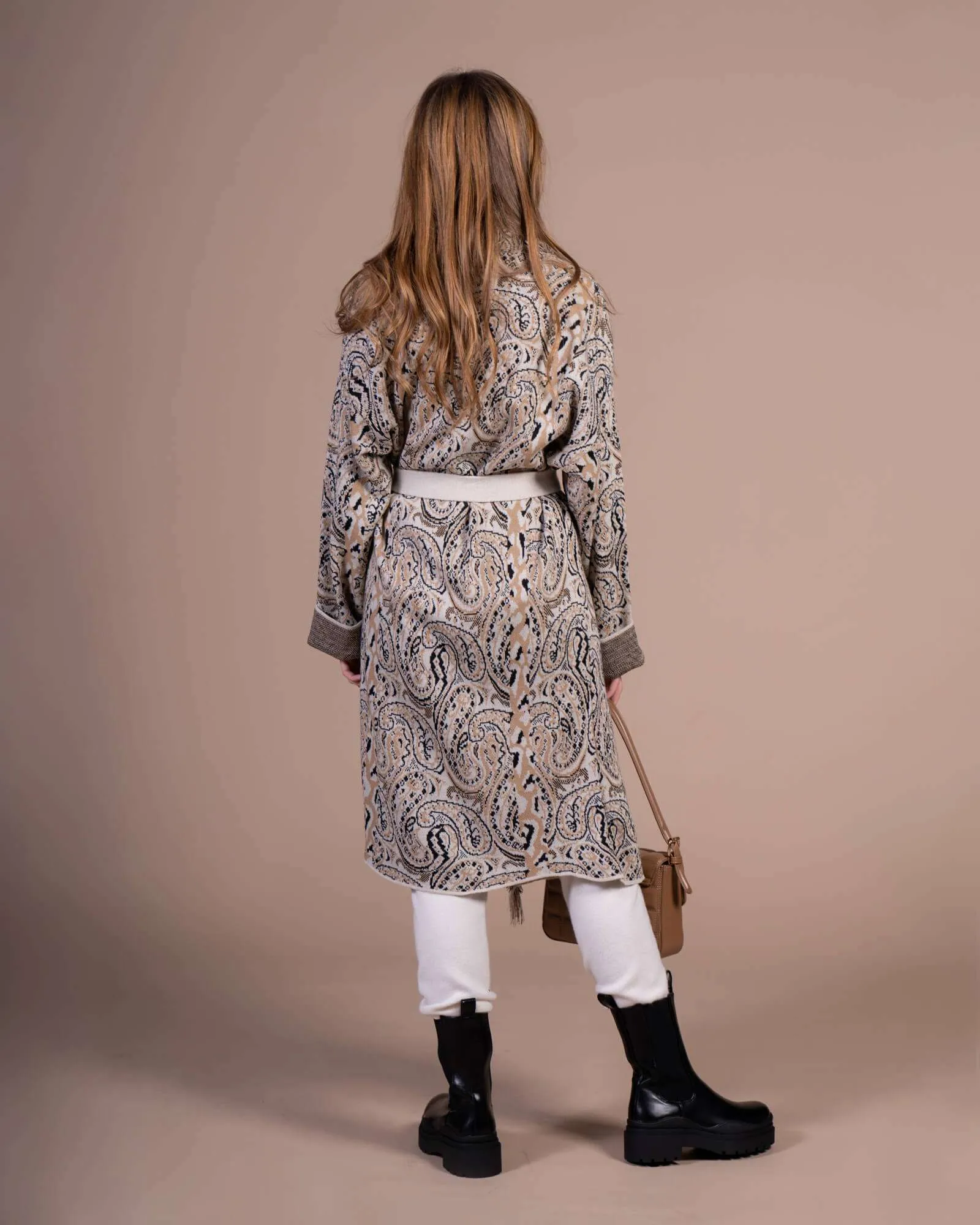 Maxi cardigan jacquard